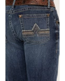 Rock 47 By Wrangler Cornflower Medium Dark Wash Stretch Slim Straight Jeans  -Western Chic Shop 2000365078 415 P4