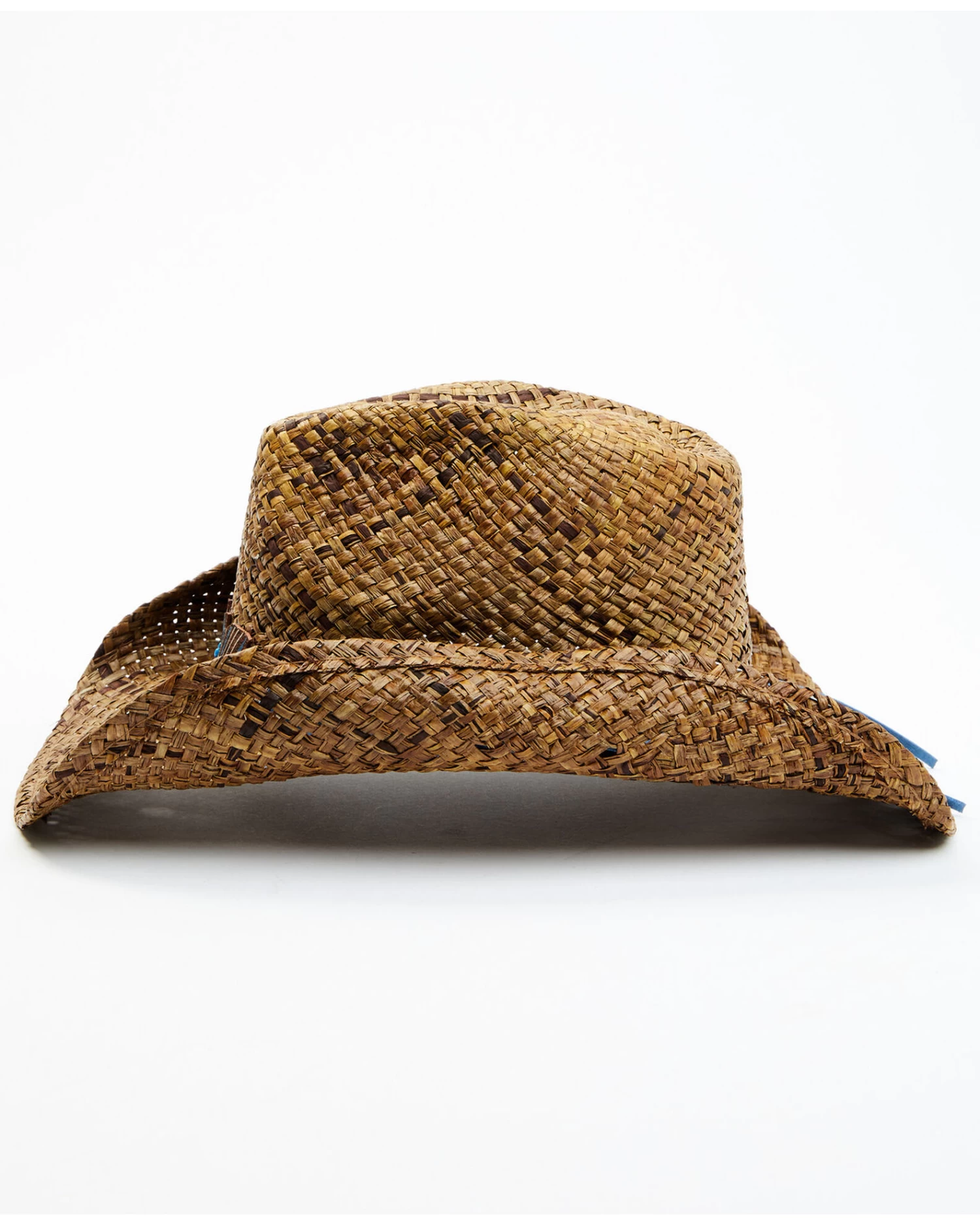 Shyanne Women's Plumazles Brown Leaf Band Raffia Straw Western Hat 3 Shyanne Women's Plumazles Brown Leaf Band Raffia Straw Western Hat - Image 3