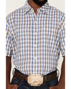 Resistol Men's Starke Small Plaid Short Sleeve Button Down Western Shirt   -Western Chic Shop 2000365721 100 P3