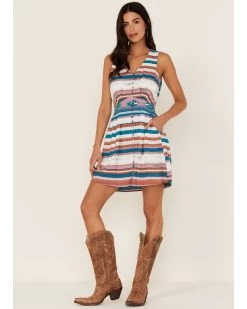 Idyllwind Women's Southwestern Print Sleeveless Dress