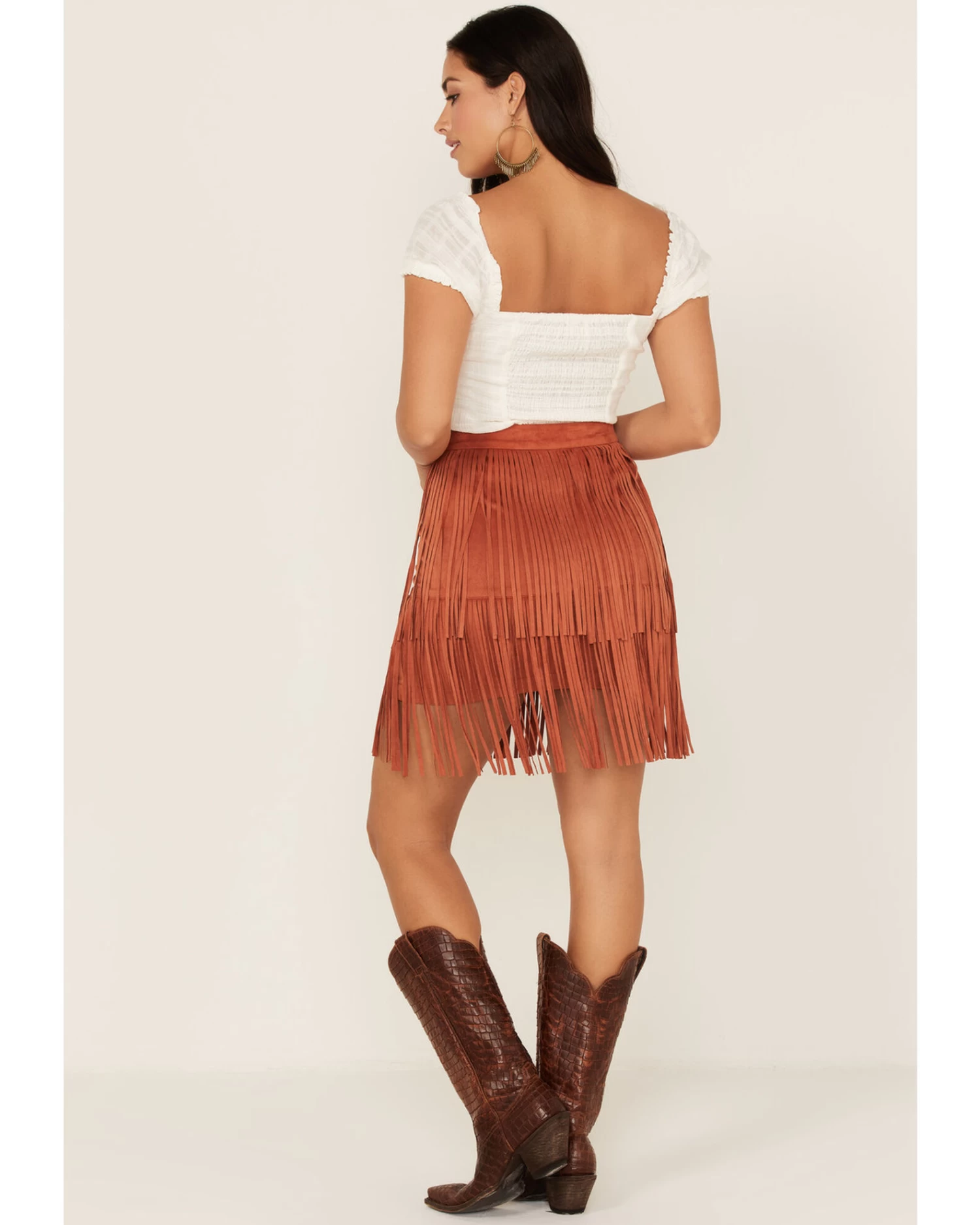 Idyllwind Women's Chestnut Trail Faux Suede Skirt 3 Idyllwind Women's Chestnut Trail Faux Suede Skirt - Image 3