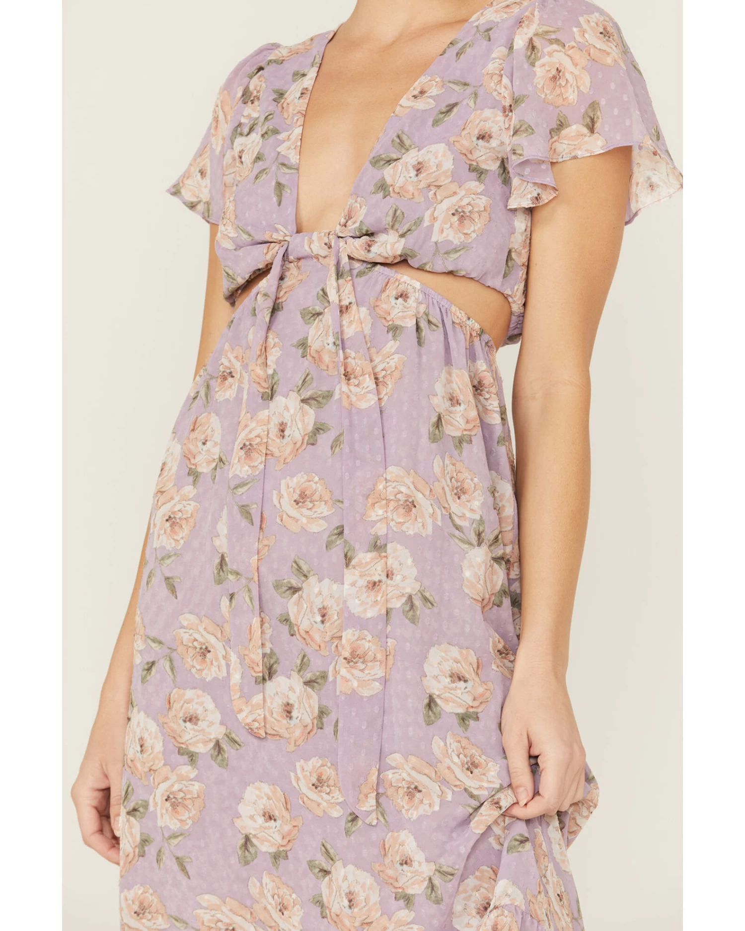 Sadie & Sage Women's Floral Cut-Out Midi Dress 2 Sadie & Sage Women's Floral Cut-Out Midi Dress - Image 2