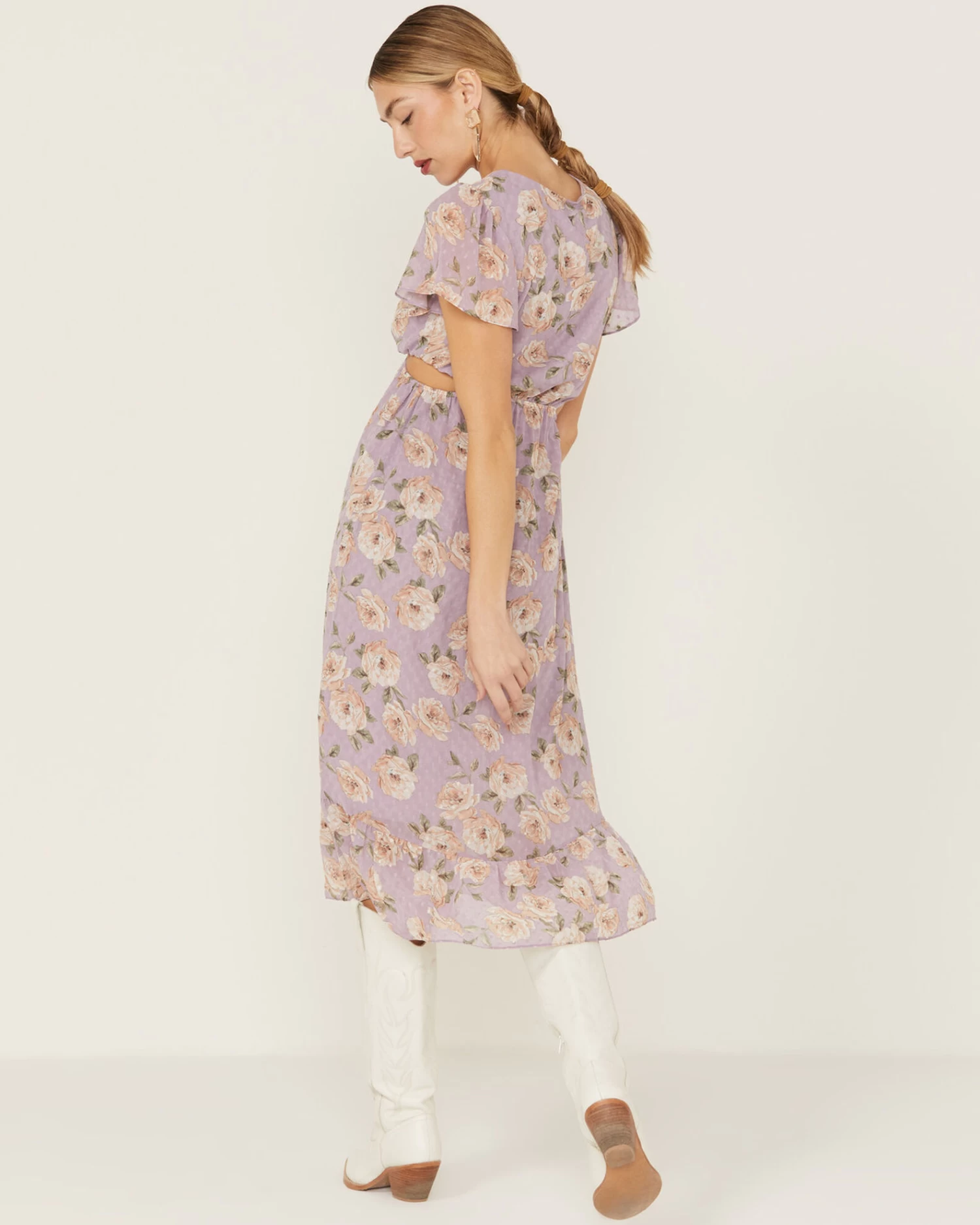 Sadie & Sage Women's Floral Cut-Out Midi Dress 3 Sadie & Sage Women's Floral Cut-Out Midi Dress - Image 3
