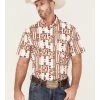 Rock & Roll Denim Men's Vertical Southwestern Stripe Short Sleeve Button Down Western Shirt 
