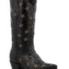 Black Star Women's Marfa Star Inlay Studded Leather Western Boot - Snip Toe 