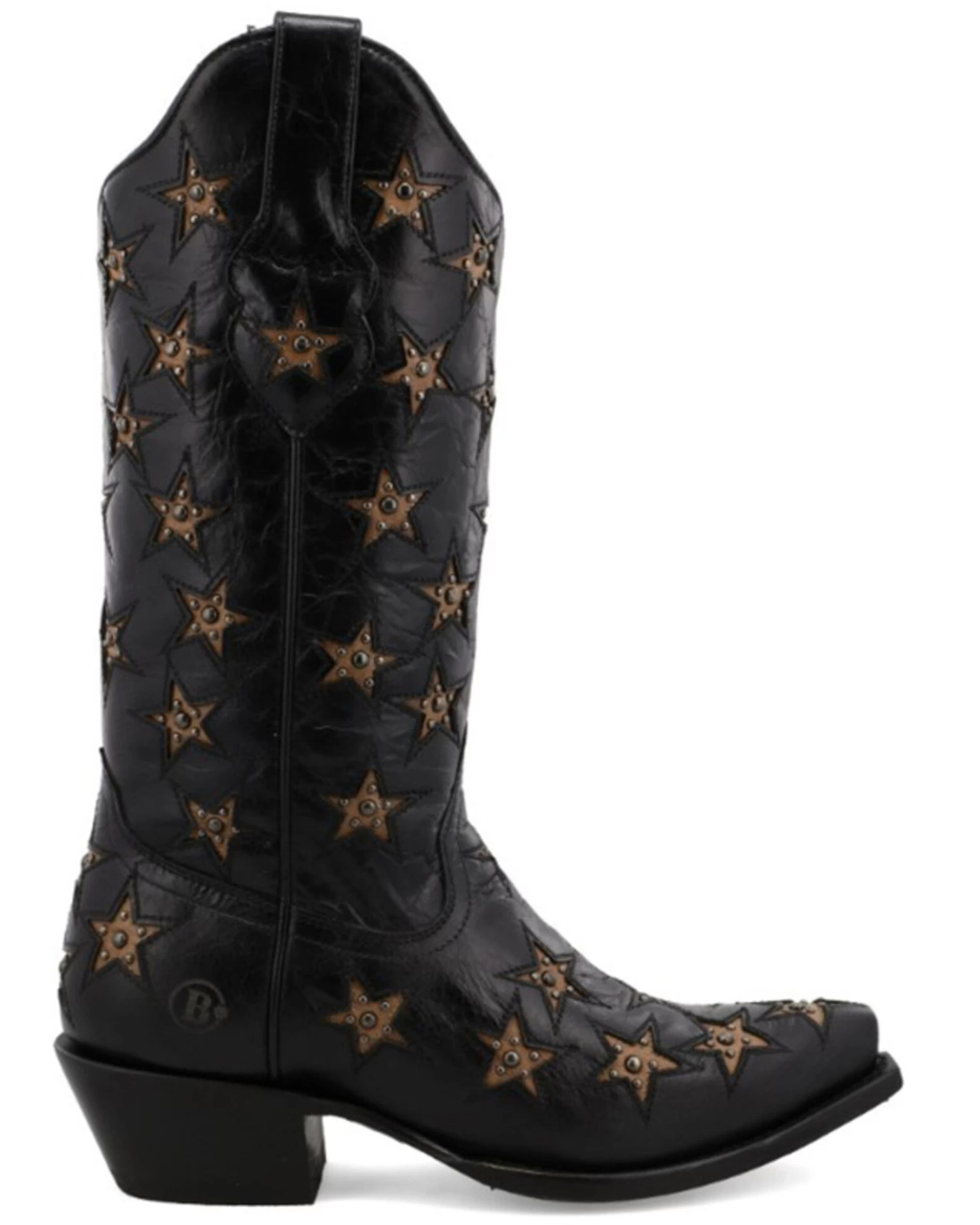 Black Star Women's Marfa Star Inlay Studded Leather Western Boot - Snip Toe 2 Black Star Women's Marfa Star Inlay Studded Leather Western Boot - Snip Toe - Image 2