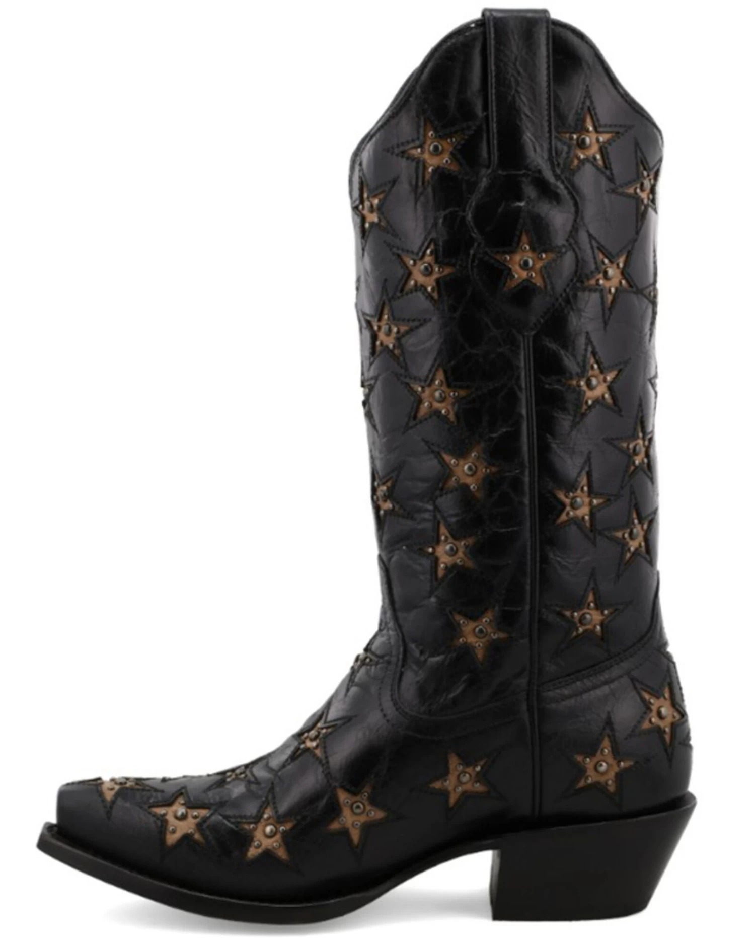 Black Star Women's Marfa Star Inlay Studded Leather Western Boot - Snip Toe 3 Black Star Women's Marfa Star Inlay Studded Leather Western Boot - Snip Toe - Image 3