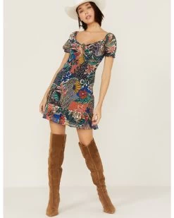 Molly Bracken Women's Summer Nights Mini Print Dress 