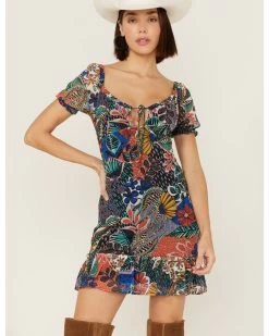 Molly Bracken Women's Summer Nights Mini Print Dress  -Western Chic Shop 2000368846 001 P4