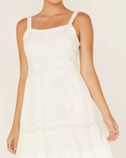 Skies Are Blue Women's Crochet Sleeveless Midi Dress -Western Chic Shop 2000370588 100 P3