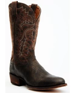 Dan Post Men's Exotic Teju Lizard Leather Tall Western Boots - Round Toe
