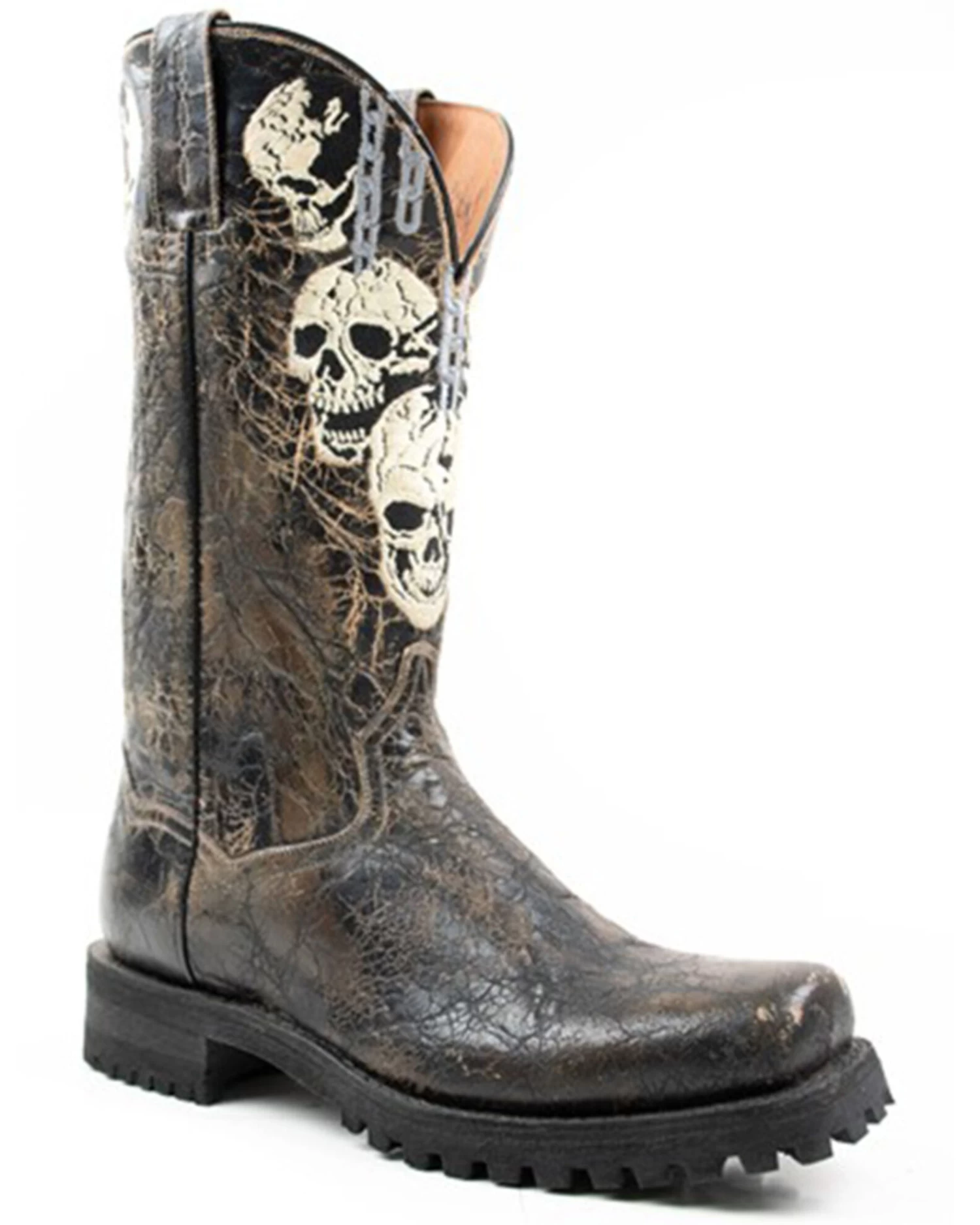 Dan Post Men's Skulls Motorcycle Western Boot - Square Toe 1 Dan Post Men's Skulls Motorcycle Western Boot - Square Toe