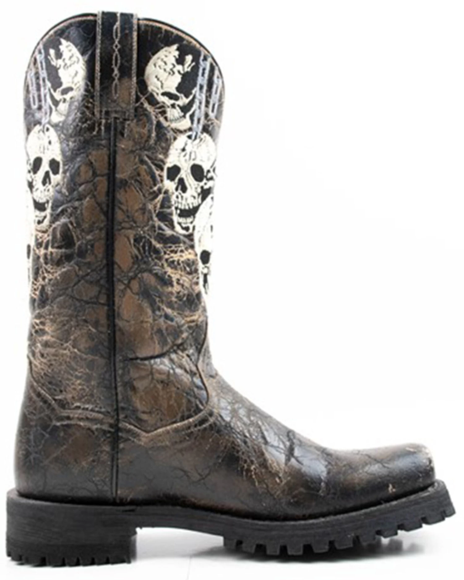 Dan Post Men's Skulls Motorcycle Western Boot - Square Toe 2 Dan Post Men's Skulls Motorcycle Western Boot - Square Toe - Image 2