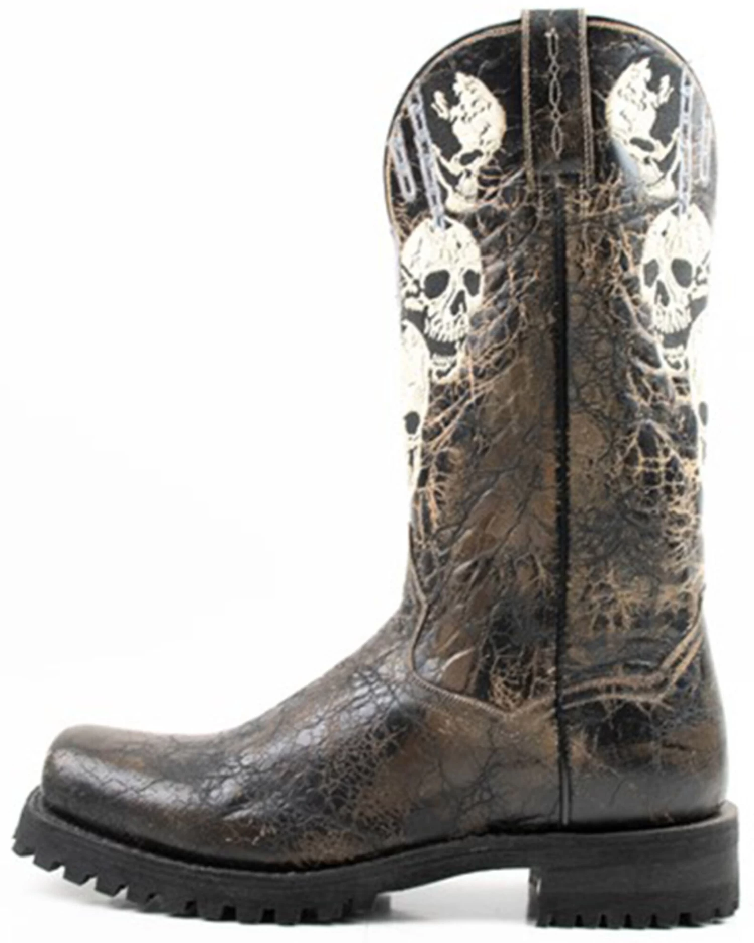 Dan Post Men's Skulls Motorcycle Western Boot - Square Toe 3 Dan Post Men's Skulls Motorcycle Western Boot - Square Toe - Image 3