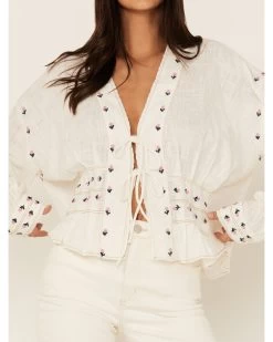 Free People Women's Kizzy Embroidered Top -Western Chic Shop 2000371746 100 P3