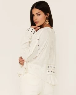 Free People Women's Kizzy Embroidered Top -Western Chic Shop 2000371746 100 P4