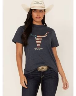 Wrangler Women's Americana Steer Head Logo Graphic Tee