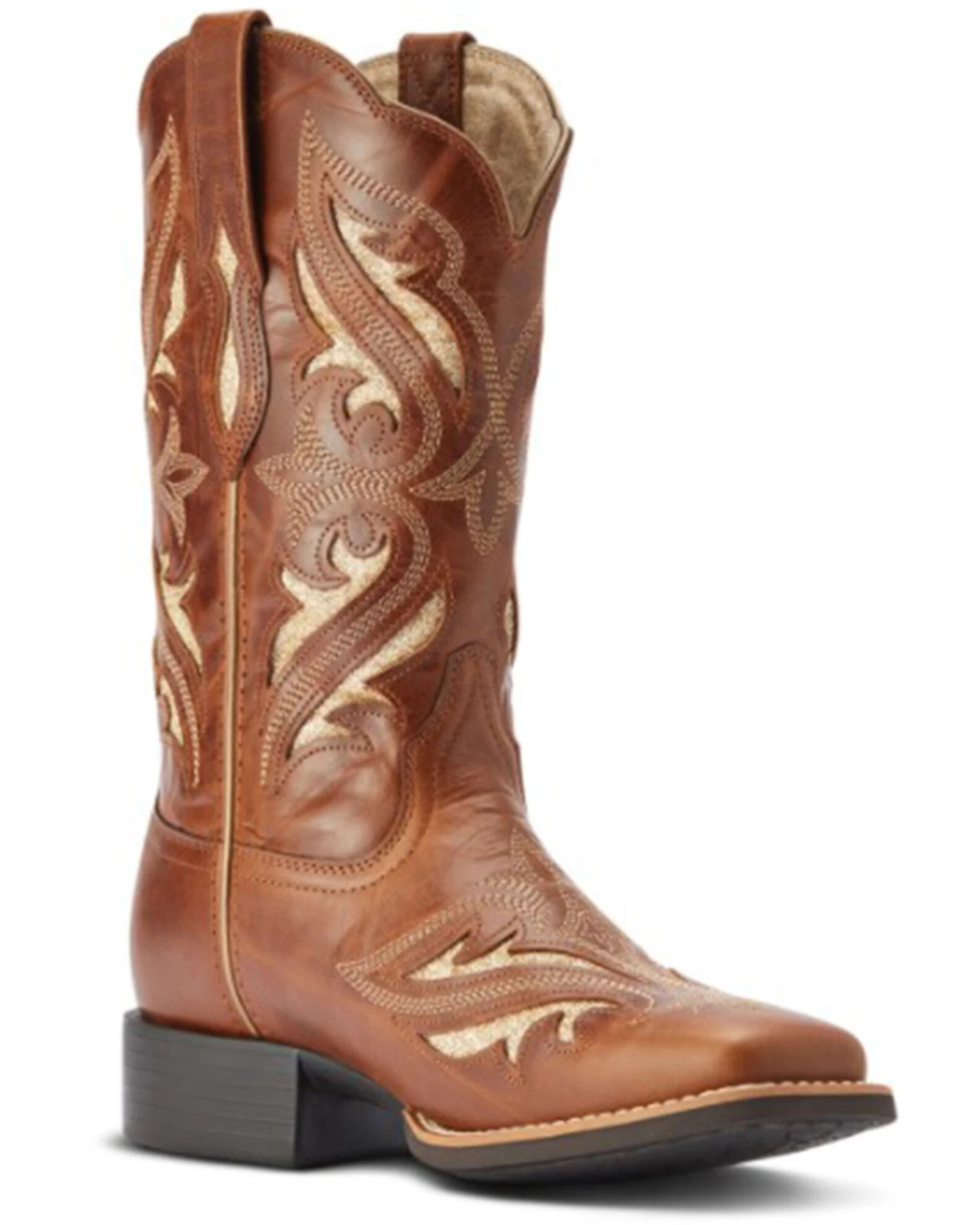 Ariat Women's Round Up Bliss Underlay Performance Western Boots - Broad Square Toe 1 Ariat Women's Round Up Bliss Underlay Performance Western Boots - Broad Square Toe