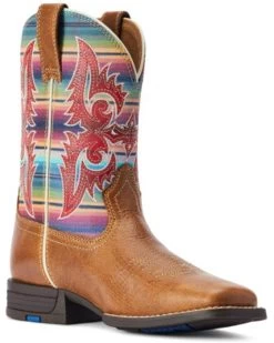 Ariat Girls' Lonestar Shock Shield Serape Stripe Western Boots - Square Toe