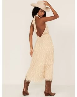 Flying Tomato Women's Floral Lace Halter Tiered Midi Dress -Western Chic Shop 2000372491 110 P4