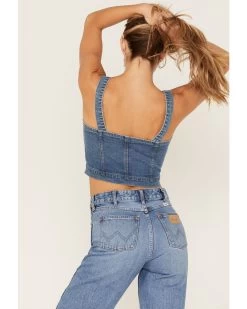 Shyanne Women's Medium Wash Corset Crop Top 7 Shyanne Women's Medium Wash Corset Crop Top -Western Chic Shop 2000373011 414 P4