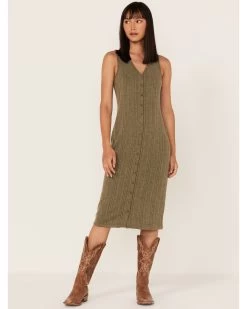 Cleo + Wolf Women's Ribbed Tank Midi Dress