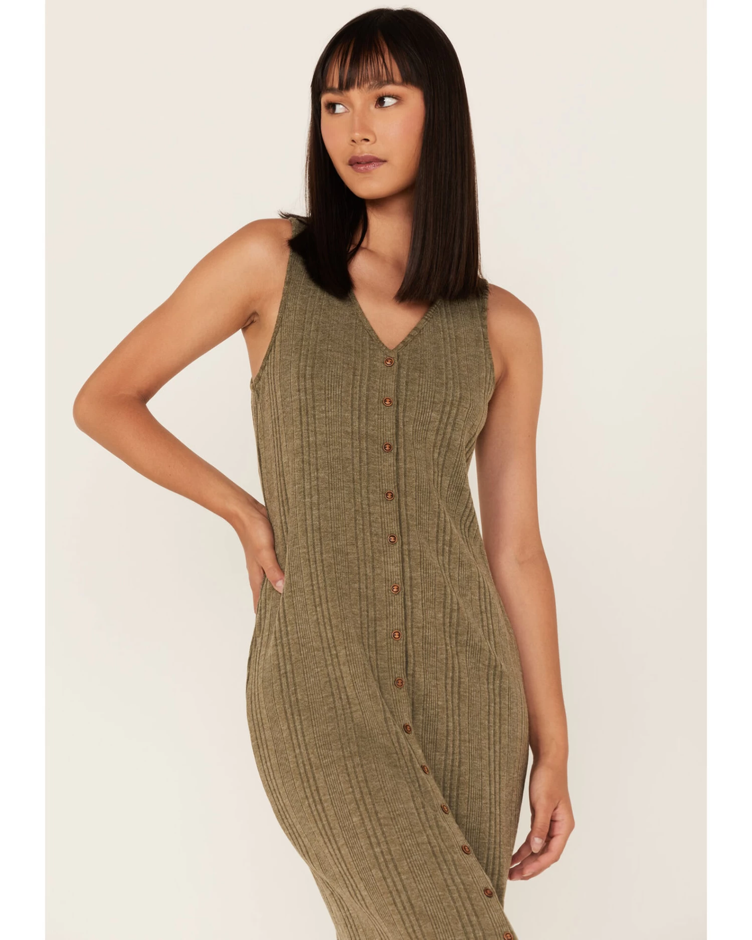 Cleo + Wolf Women's Ribbed Tank Midi Dress 2 Cleo + Wolf Women's Ribbed Tank Midi Dress - Image 2