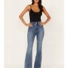 Idyllwind Women's Edge Hill Medium Wash High Rise Outlaw Flare Jeans