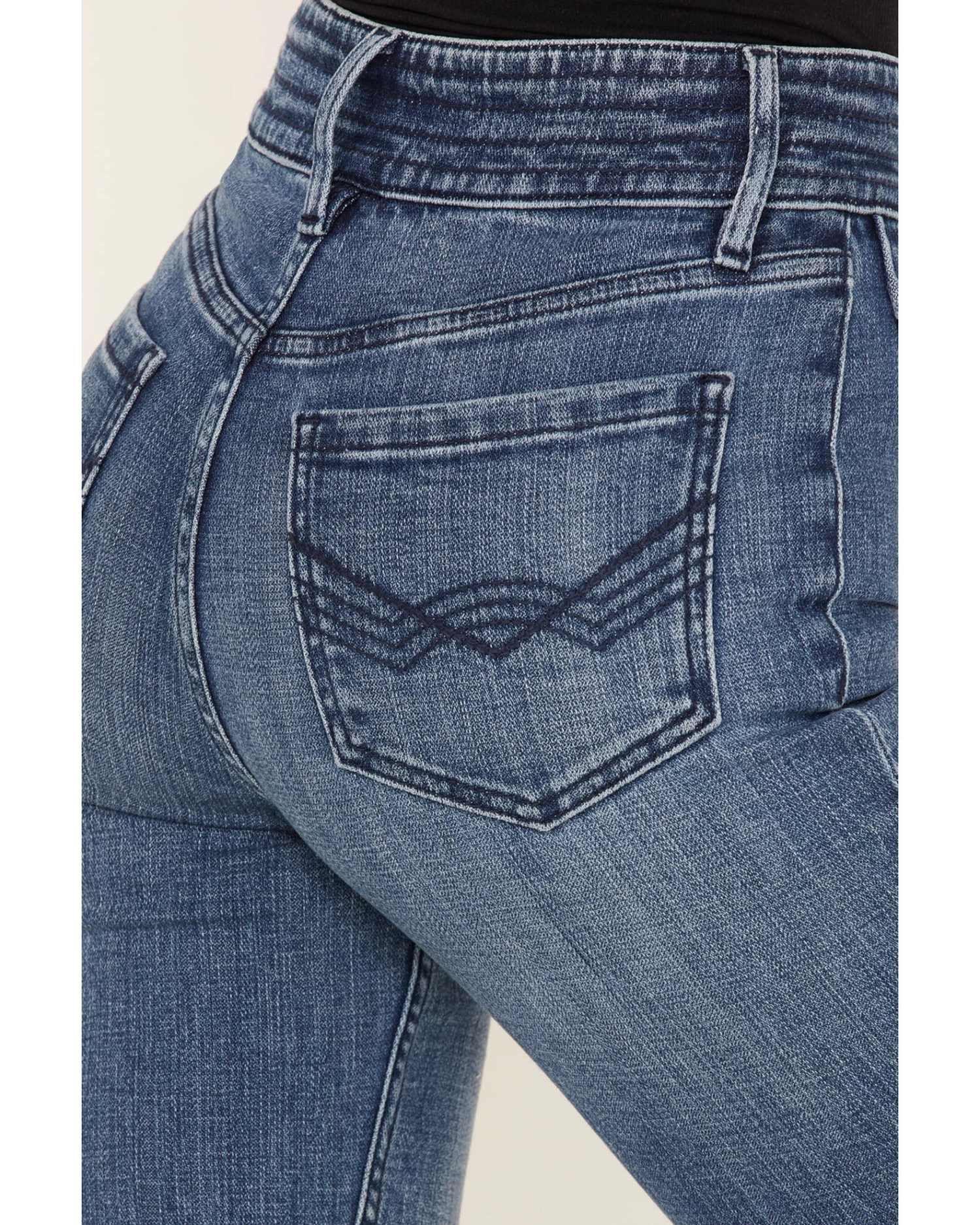 Idyllwind Women's Edge Hill Medium Wash High Rise Outlaw Flare Jeans 3 Idyllwind Women's Edge Hill Medium Wash High Rise Outlaw Flare Jeans - Image 3
