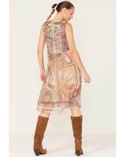 Johnny Was Women's Elisha Floral Print Mesh Slip Dress 6 Johnny Was Women's Elisha Floral Print Mesh Slip Dress -Western Chic Shop 2000373880 000 P3