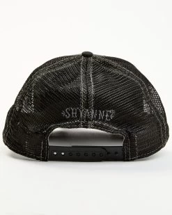Shyanne Women's Black Distressed Longhhorn Mesh-Back Baseball Hat 5 Shyanne Women's Black Distressed Longhhorn Mesh-Back Baseball Hat -Western Chic Shop 2000374315 001 P3