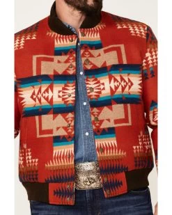 Pendleton Men's Gorge All-Over Print Quilted Snap Bomber Jacket 6 Pendleton Men's Gorge All-Over Print Quilted Snap Bomber Jacket -Western Chic Shop 2000374612 600 P3