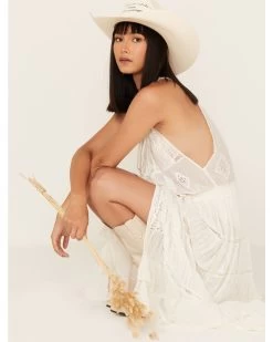 Free People Women's Dolly Ruffle Lace Bodysuit Dress