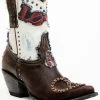 Yippee Ki Yay By Old Gringo Women's Love & Peace Studded Fashion Leather Booties - Pointed Toe