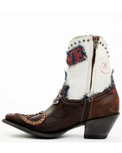 Yippee Ki Yay By Old Gringo Women's Love & Peace Studded Fashion Leather Booties - Pointed Toe -Western Chic Shop 2000374912 251 P3