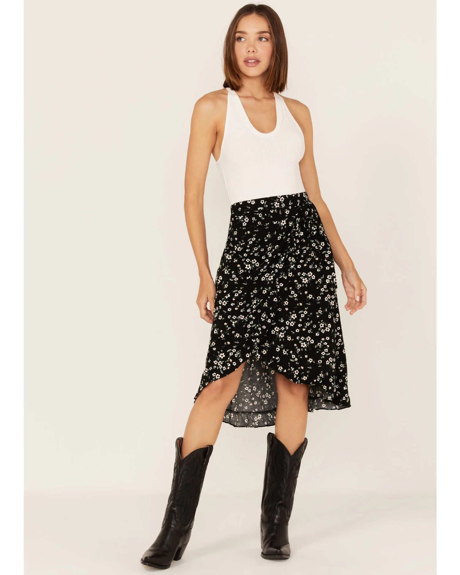 Beyond The Radar Women's Floral Print Midi Skirt 1 Beyond The Radar Women's Floral Print Midi Skirt