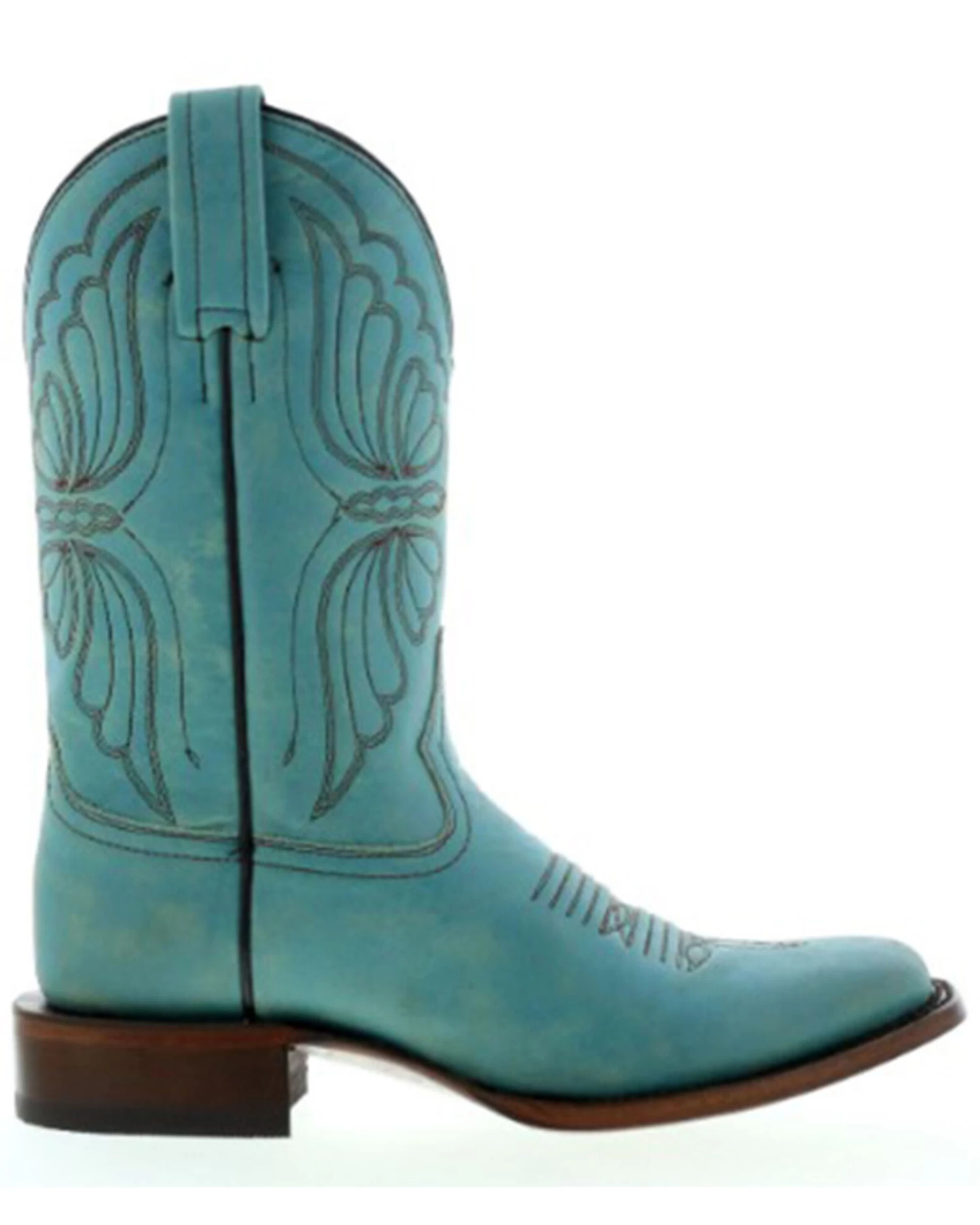 Caborca Silver By Liberty Black Women's Tessa Butterfly Embroidered Western Boots - Square Toe 2 Caborca Silver By Liberty Black Women's Tessa Butterfly Embroidered Western Boots - Square Toe - Image 2