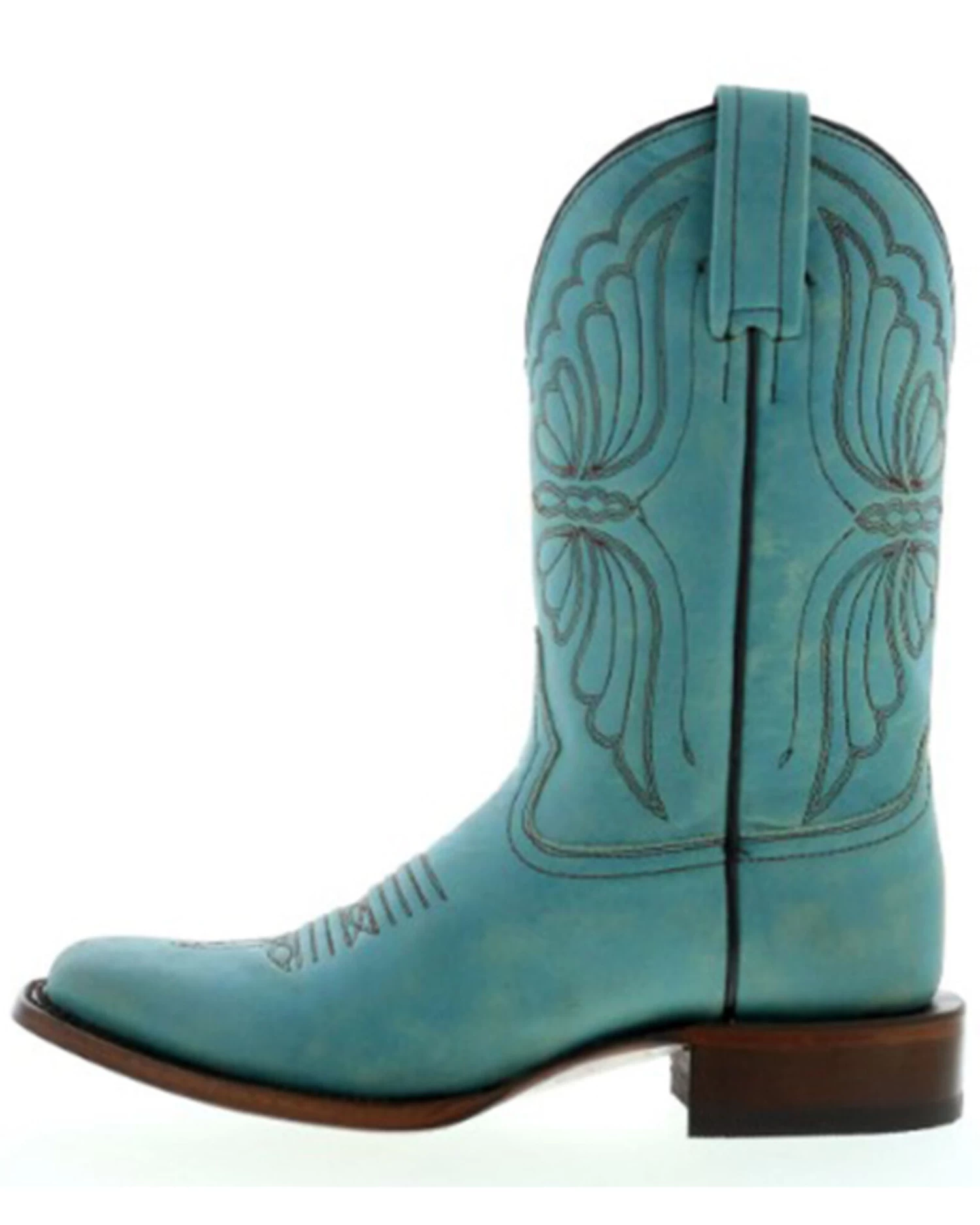 Caborca Silver By Liberty Black Women's Tessa Butterfly Embroidered Western Boots - Square Toe 3 Caborca Silver By Liberty Black Women's Tessa Butterfly Embroidered Western Boots - Square Toe - Image 3