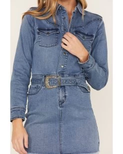 Idyllwind Women's Medium Wash Belted Western Denim Dress -Western Chic Shop 2000375742 400 P3