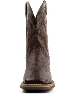 Dan Post Men's Alamosa Hand Ostrich Quill Western Boots - Broad Square Toe -Western Chic Shop 2000375987 200 P4