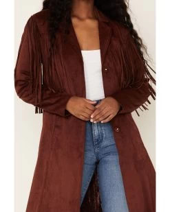 Shyanne Women's Fringe Faux Suede Trench Coat 6 Shyanne Women's Fringe Faux Suede Trench Coat -Western Chic Shop 2000376630 203 P3