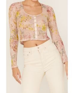 Free People Women's Angelina Floral Print Crop Top -Western Chic Shop 2000376774 680 P3