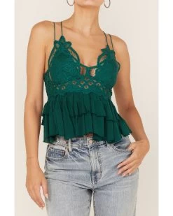 Free People Women's Adella Cami Lace Ruffled Tank Top -Western Chic Shop 2000376793 300 P3