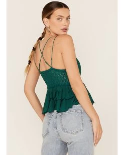 Free People Women's Adella Cami Lace Ruffled Tank Top -Western Chic Shop 2000376793 300 P4