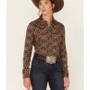 Stetson Women's Prairie Floral Print Long Sleeve Snap Western Shirt