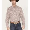 George Strait By Wrangler Men's Paisley Print Long Sleeve Button Down Shirt