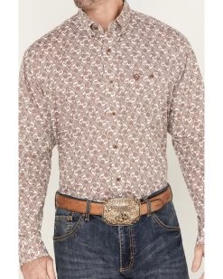 George Strait By Wrangler Men's Paisley Print Long Sleeve Button Down Shirt -Western Chic Shop 2000378453 200 P3