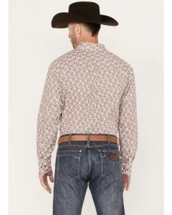 George Strait By Wrangler Men's Paisley Print Long Sleeve Button Down Shirt -Western Chic Shop 2000378453 200 P4
