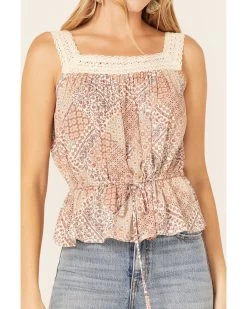 Wild Moss Women's Floral Paisley Patchwork Crochet Tank Top -Western Chic Shop 2000378753 103 P3