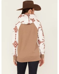 Hooey Women's Southwestern Print Contrast Hoodie -Western Chic Shop 2000378786 110 P4